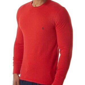 Polo Ralph Lauren Mens Waffle Knit Small Pony Thermal Shirt Size 3XL Red FA EXC